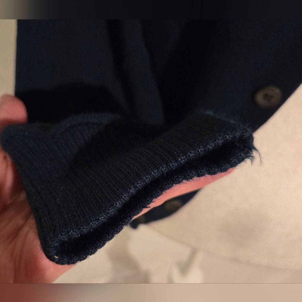 Men's Navy Button-Front Cardigan Sweater - Picture 7 of 14
